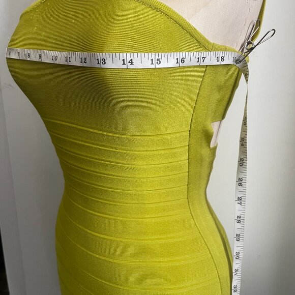 Neon Yellow Bandage Bodycon Dress - Picture 7 of 10